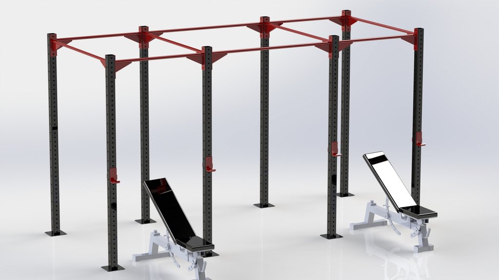 2 Bay Free Standing Rig (4 Stations) Fitness Equipment Ireland Best for buying Gym Equipment