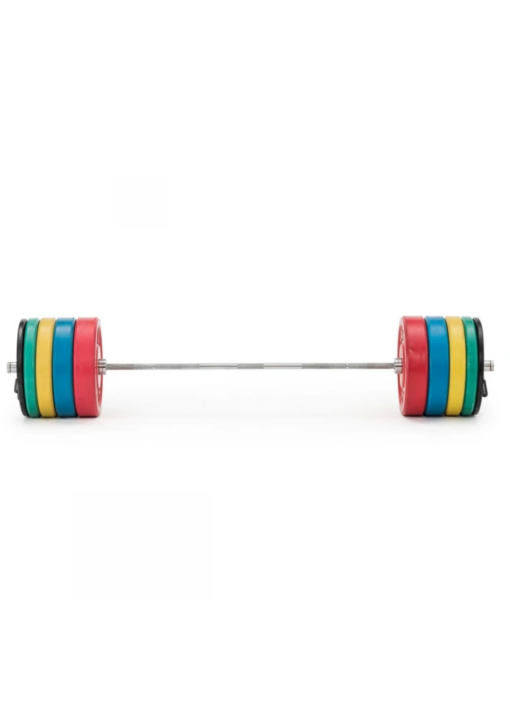 7ft bar and 150kg colored plates