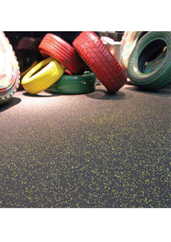 Shop Easy Clean 20mm Black Flooring with Yellow Fleck Online