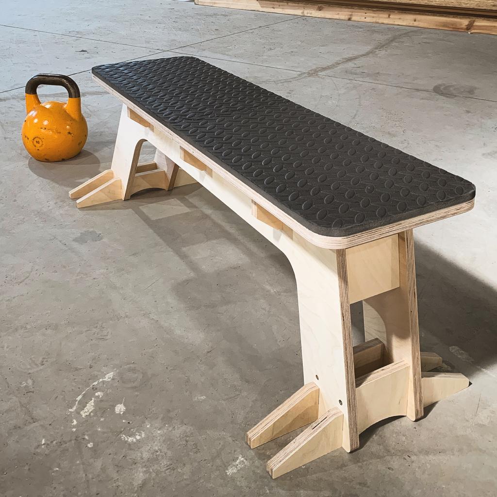 Custom Made Wooden Flat Bench Fitness Equipment Ireland