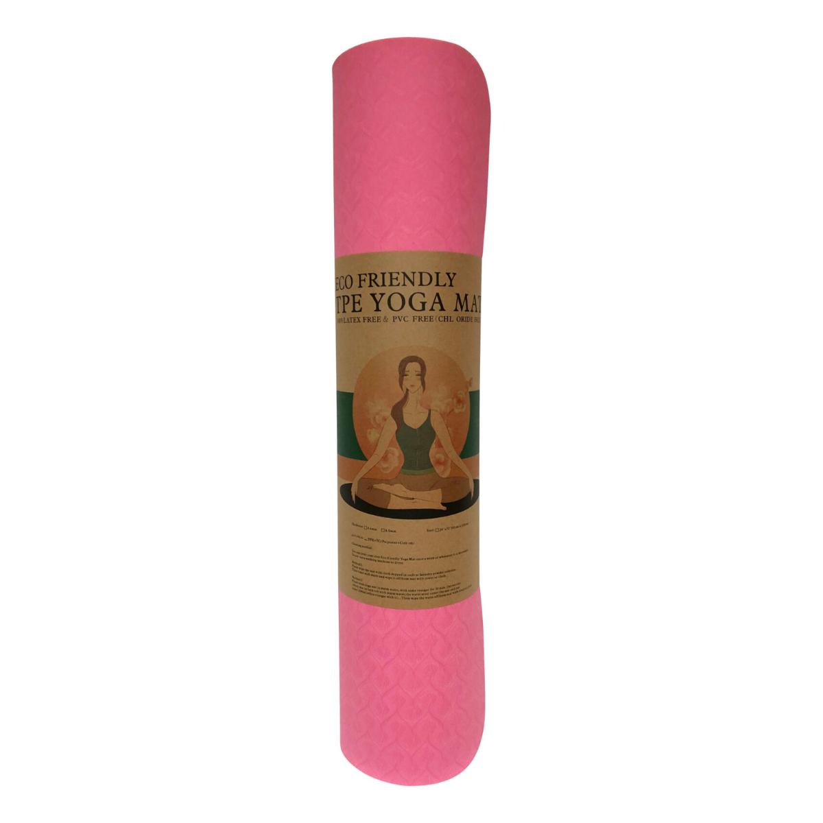 Yoga Mat 6mm TPE (Pink) Fitness Equipment Ireland Best for buying