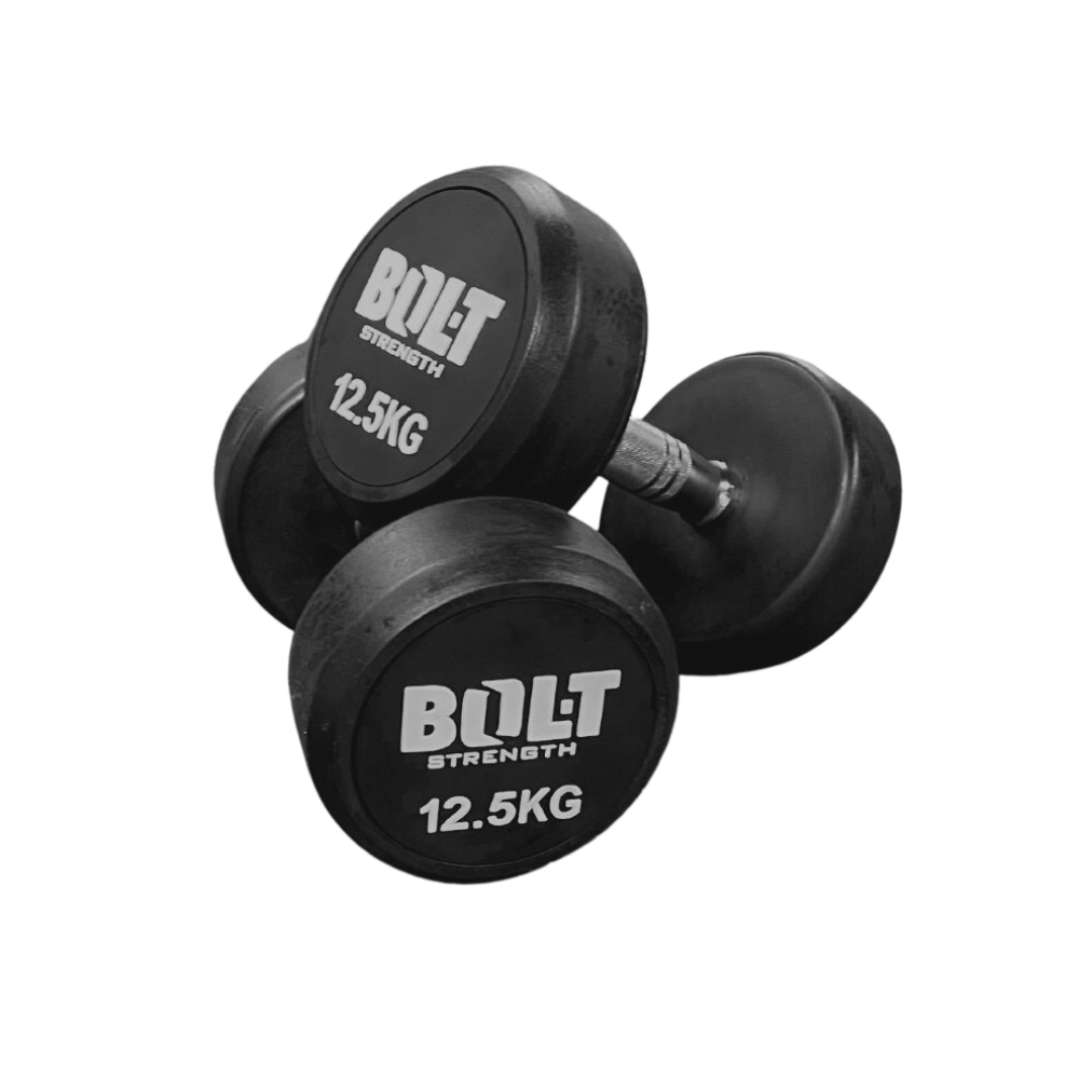 Bolt Strength Commercial Round Dumbbells (Pro) (Grey) Fitness Equipment Ireland Best for
